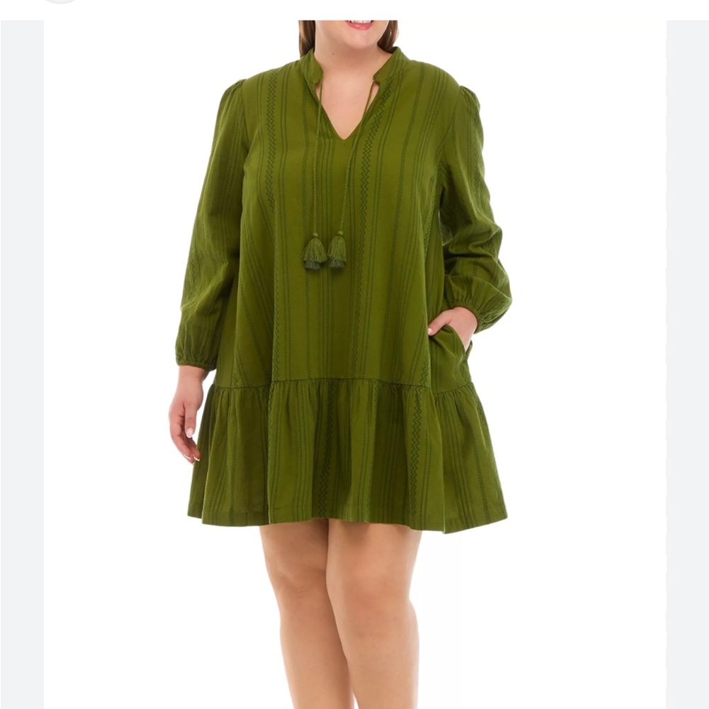 Crown and Ivy Drop Waist Peasant Dress